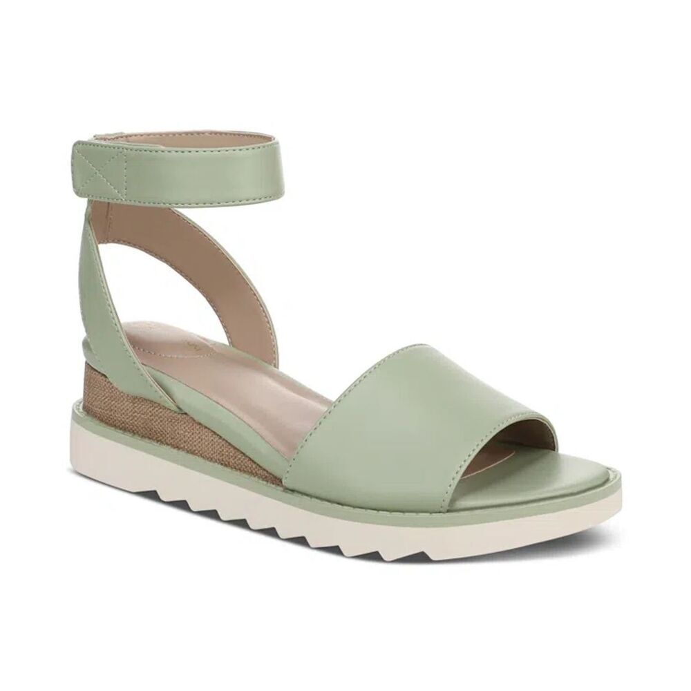 Giani Bernini Tender Green Constancia Ankle Strap Wedge Sandals NWT
